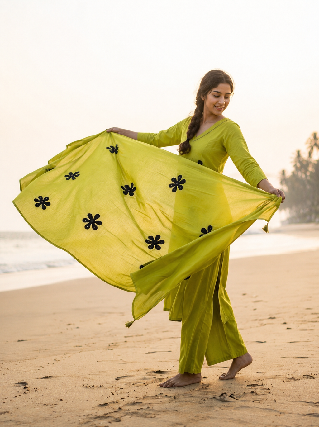 Lime Green Salwar Suit
