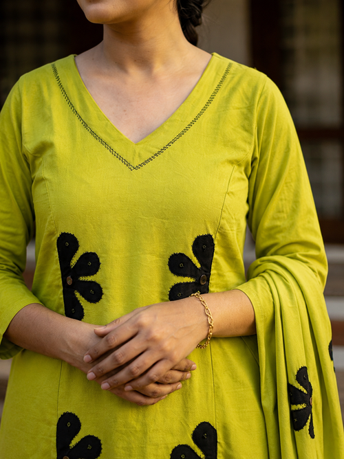 Lime Green Salwar Suit