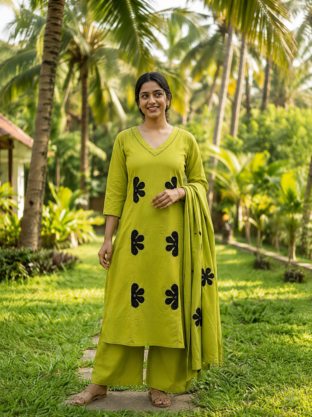 Lime Green Salwar Suit