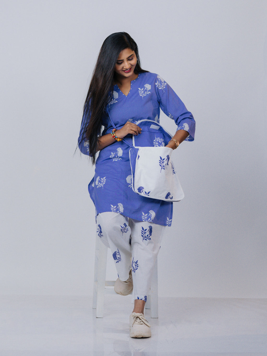 Lavender Floral Printed Co-ord Set