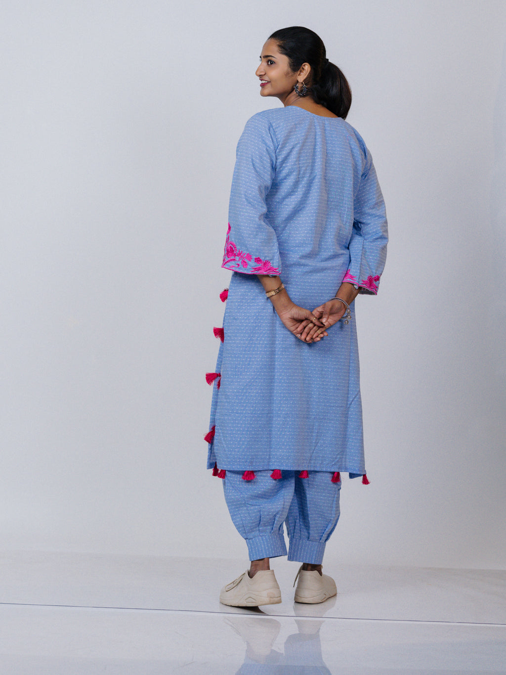 Sky Blue Embroidered Kurta Set