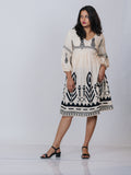 Ivory Printed Dress