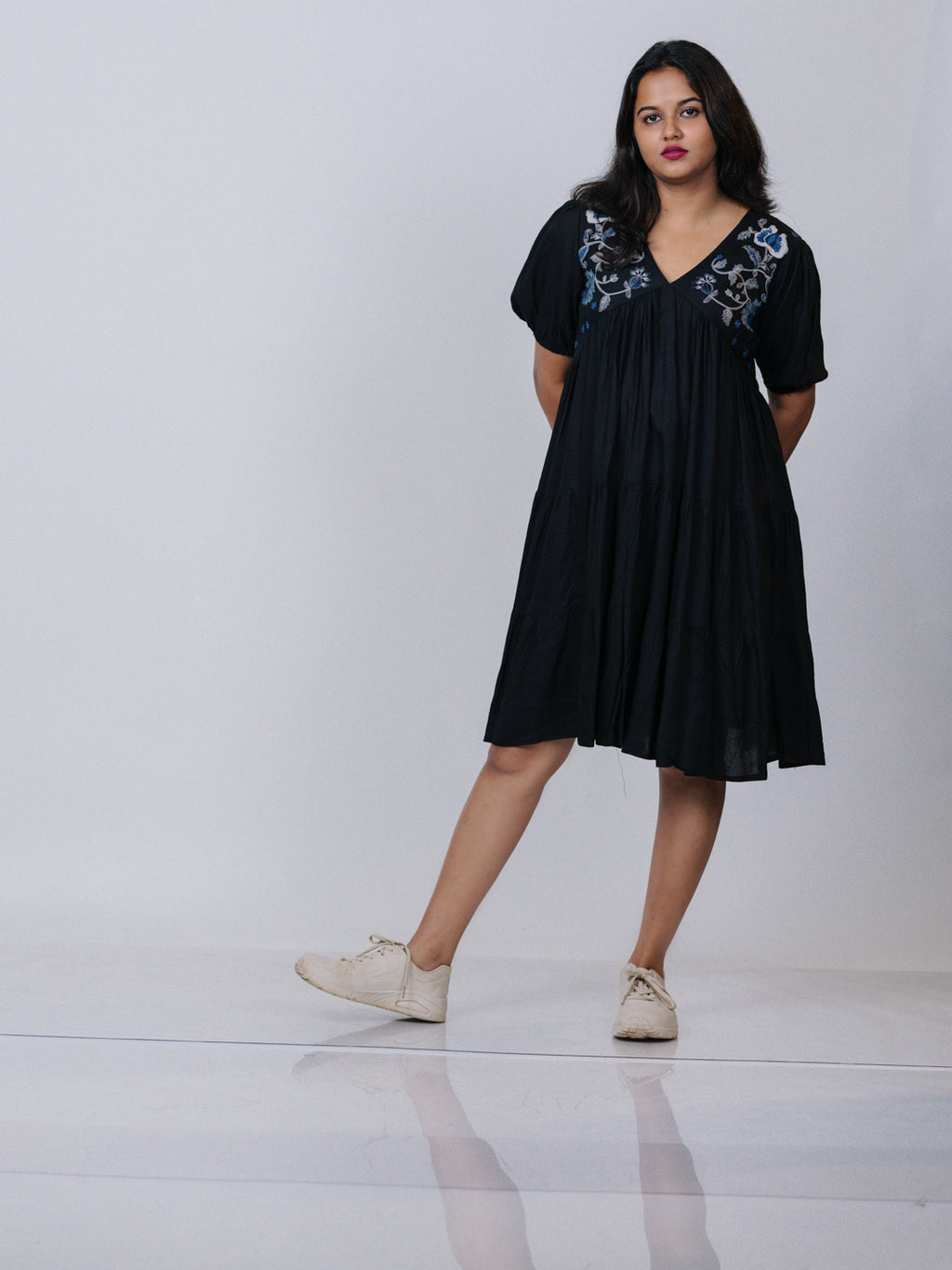Black Embroidered Dress