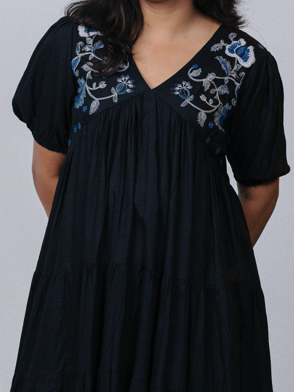 Black Embroidered Dress