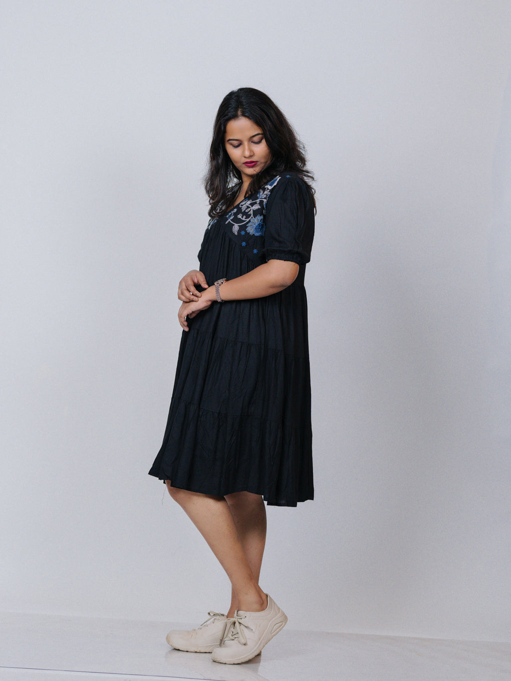 Black Embroidered Dress