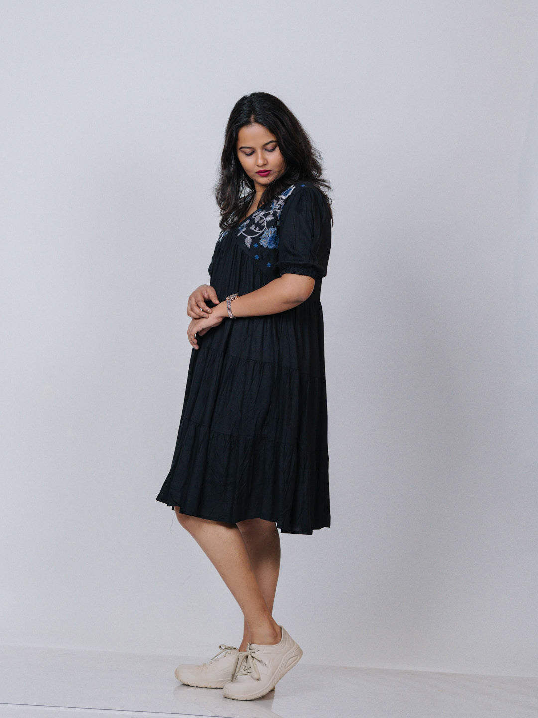 Black Embroidered Dress