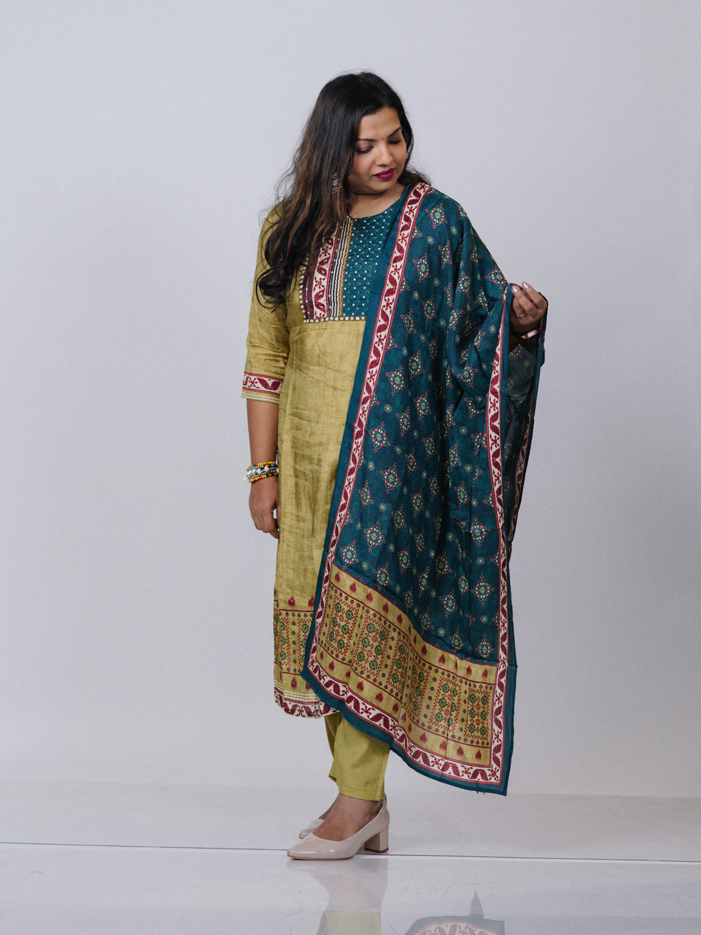 Printed Muslin Suit Set