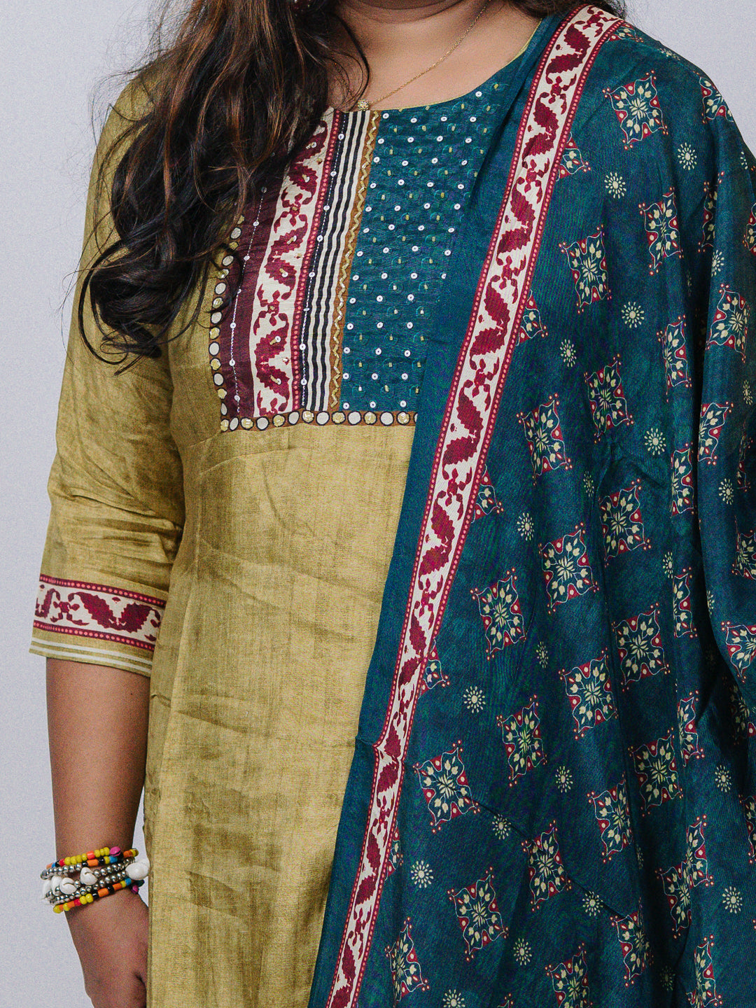 Printed Muslin Suit Set