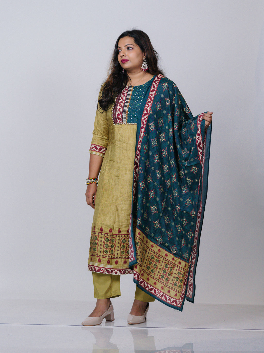 Printed Muslin Suit Set
