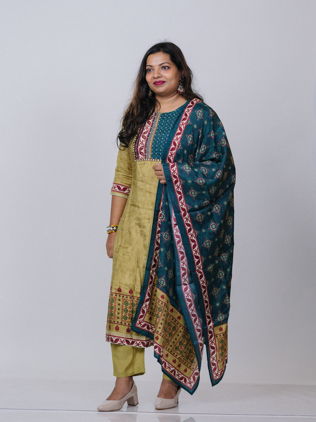Printed Muslin Suit Set