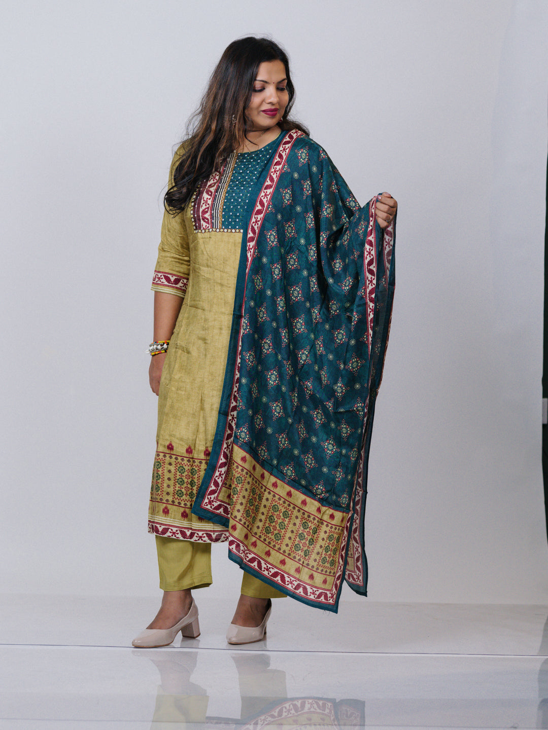 Printed Muslin Suit Set