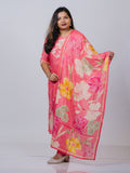 Coral Pink Muslin Floral Suit Set