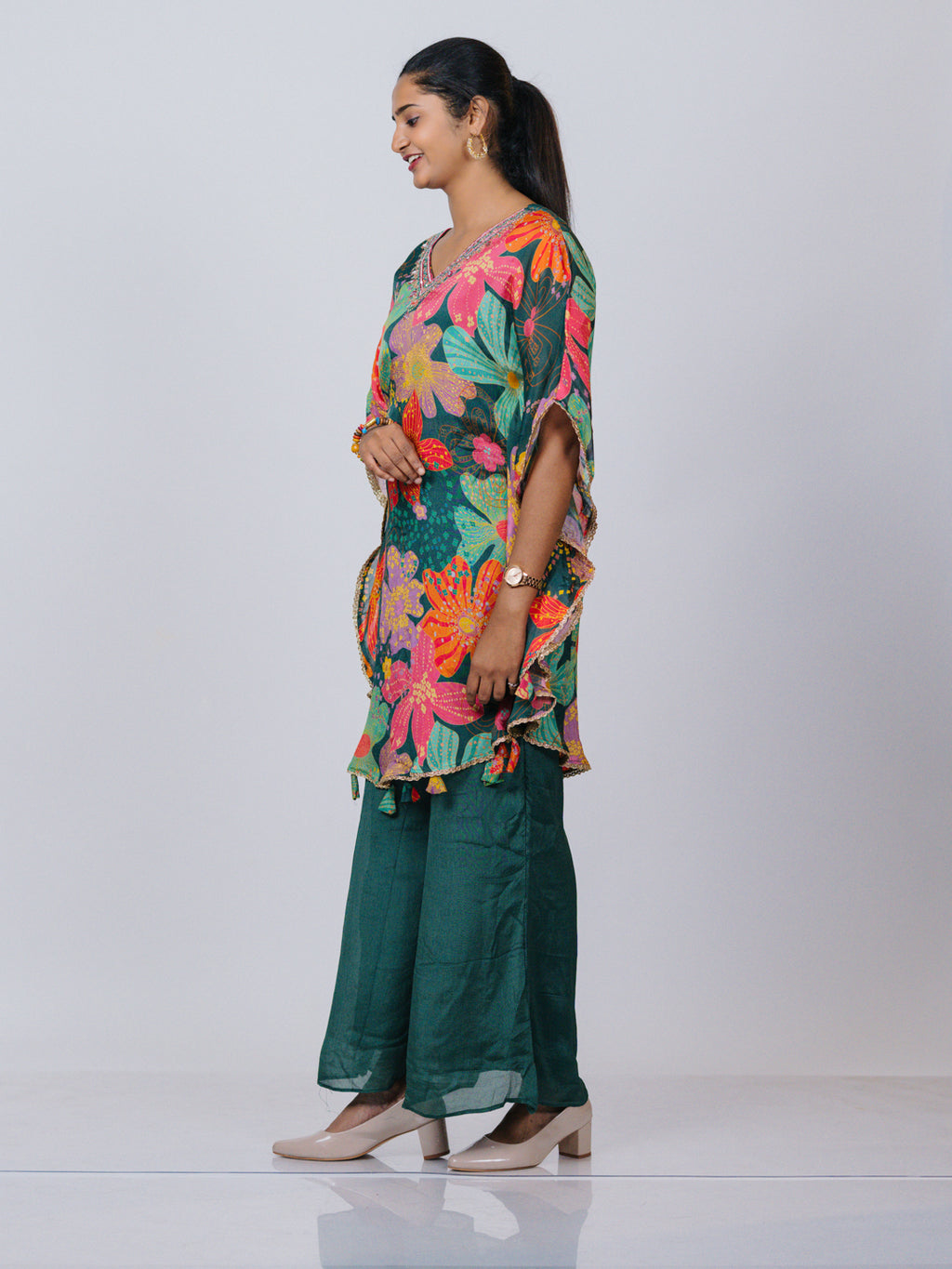 Printed Georgette Kaftan Co-ord Set