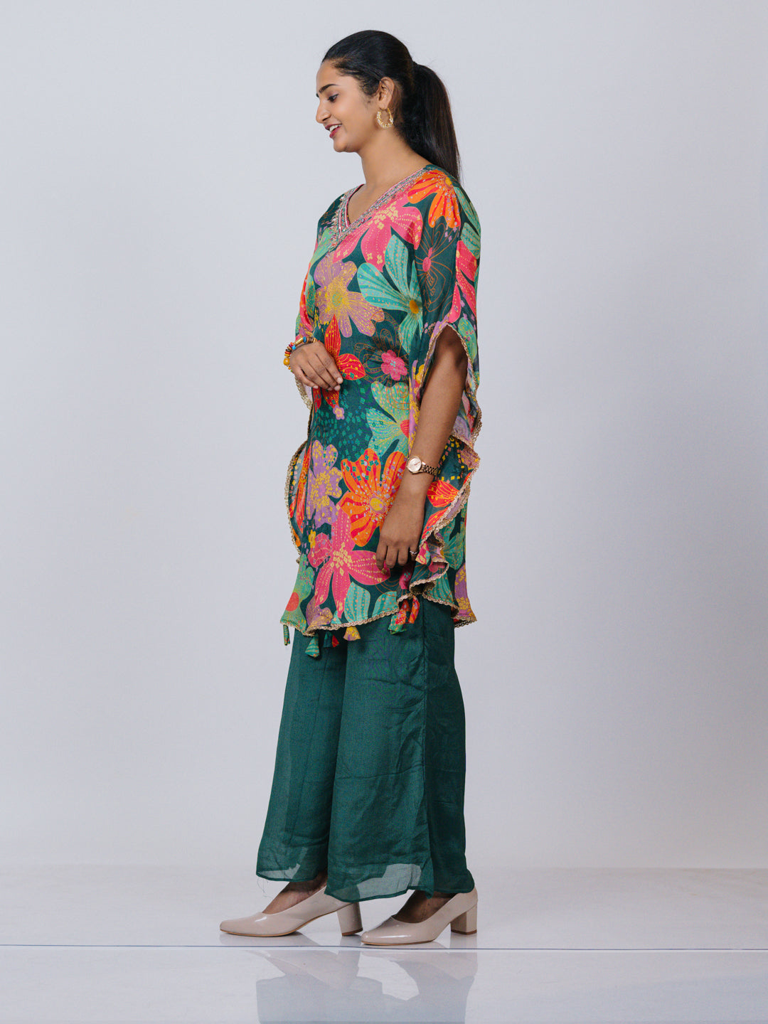 Printed Georgette Kaftan Co-ord Set