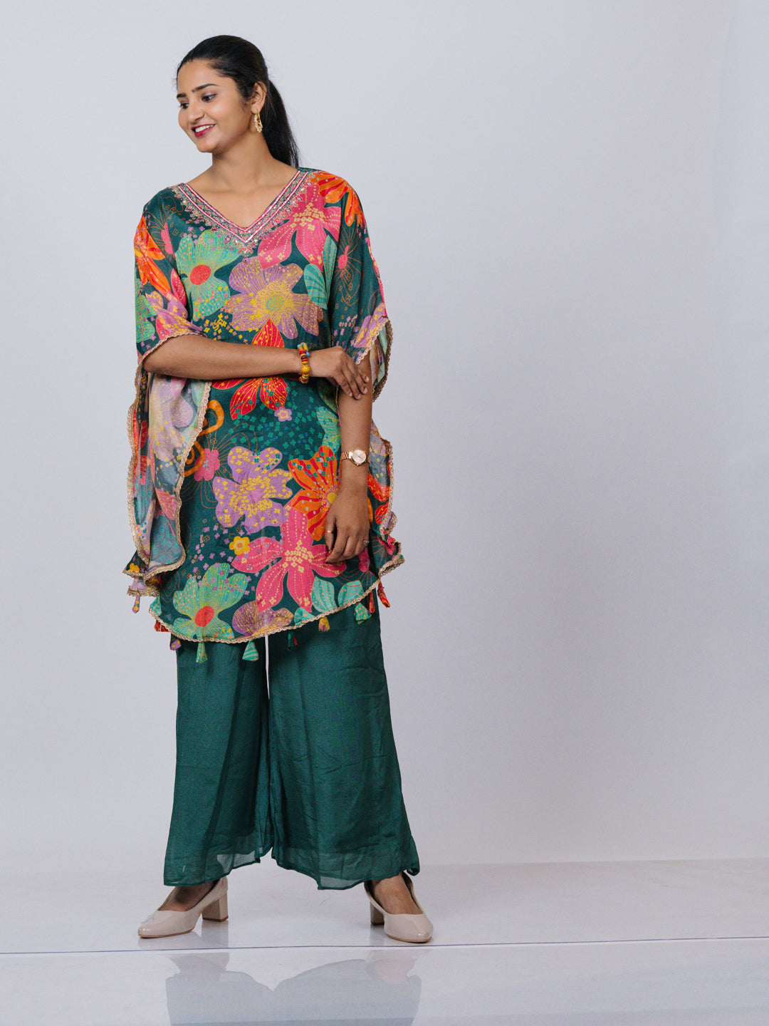 Printed Georgette Kaftan Co-ord Set