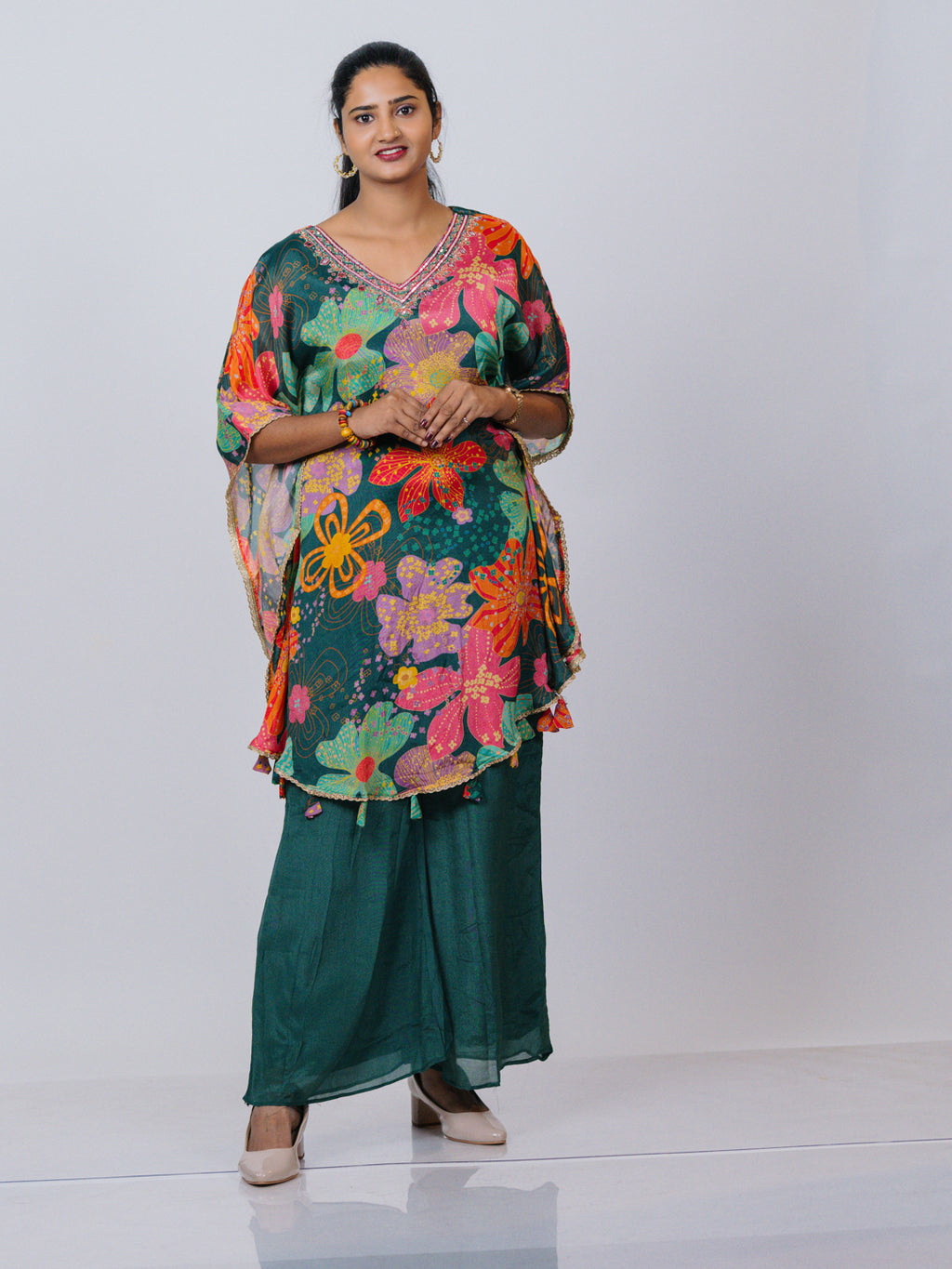 Printed Georgette Kaftan Co-ord Set