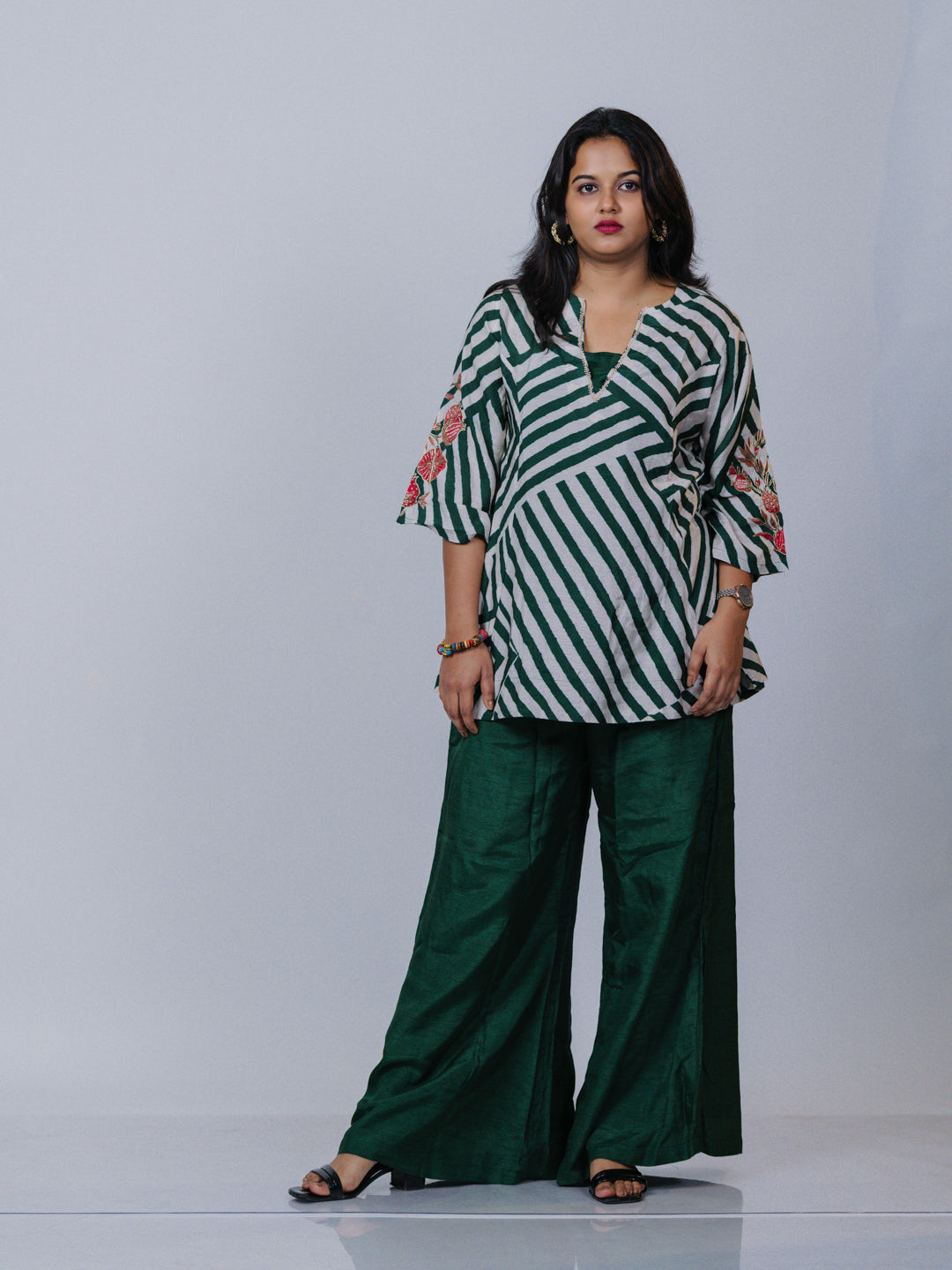 Embroidered Muslin Silk Co-ord Set