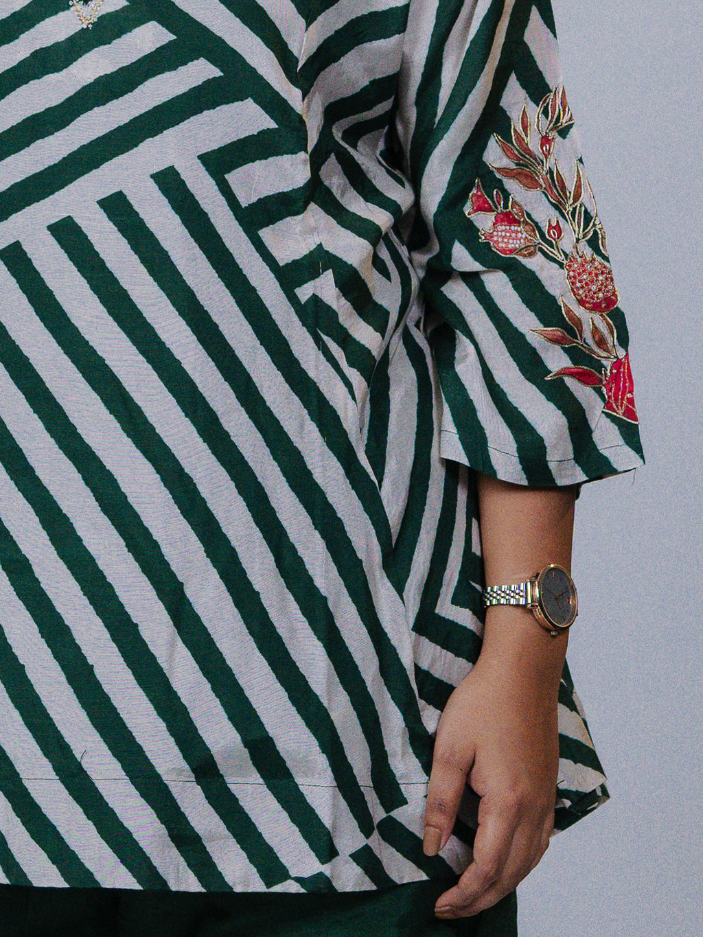 Embroidered Muslin Silk Co-ord Set