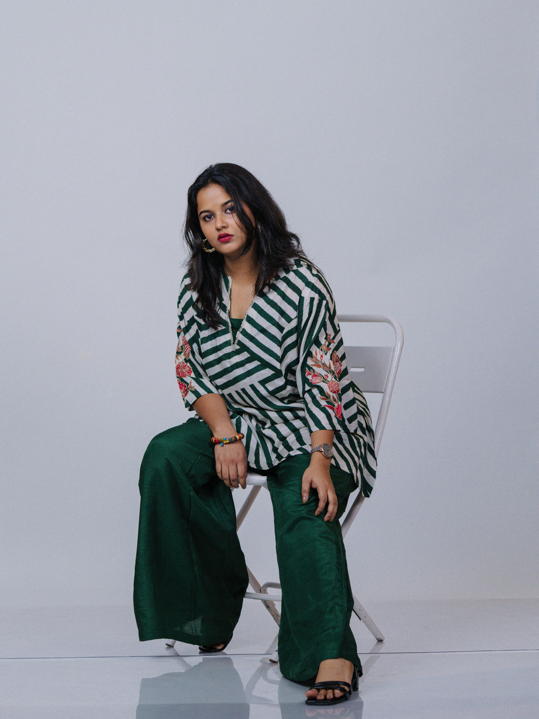 Embroidered Muslin Silk Co-ord Set