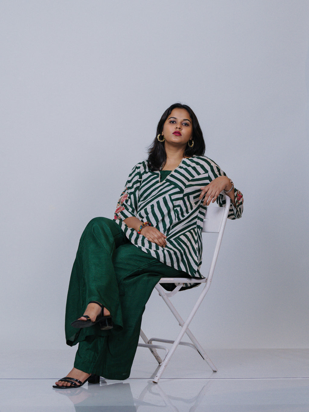 Embroidered Muslin Silk Co-ord Set