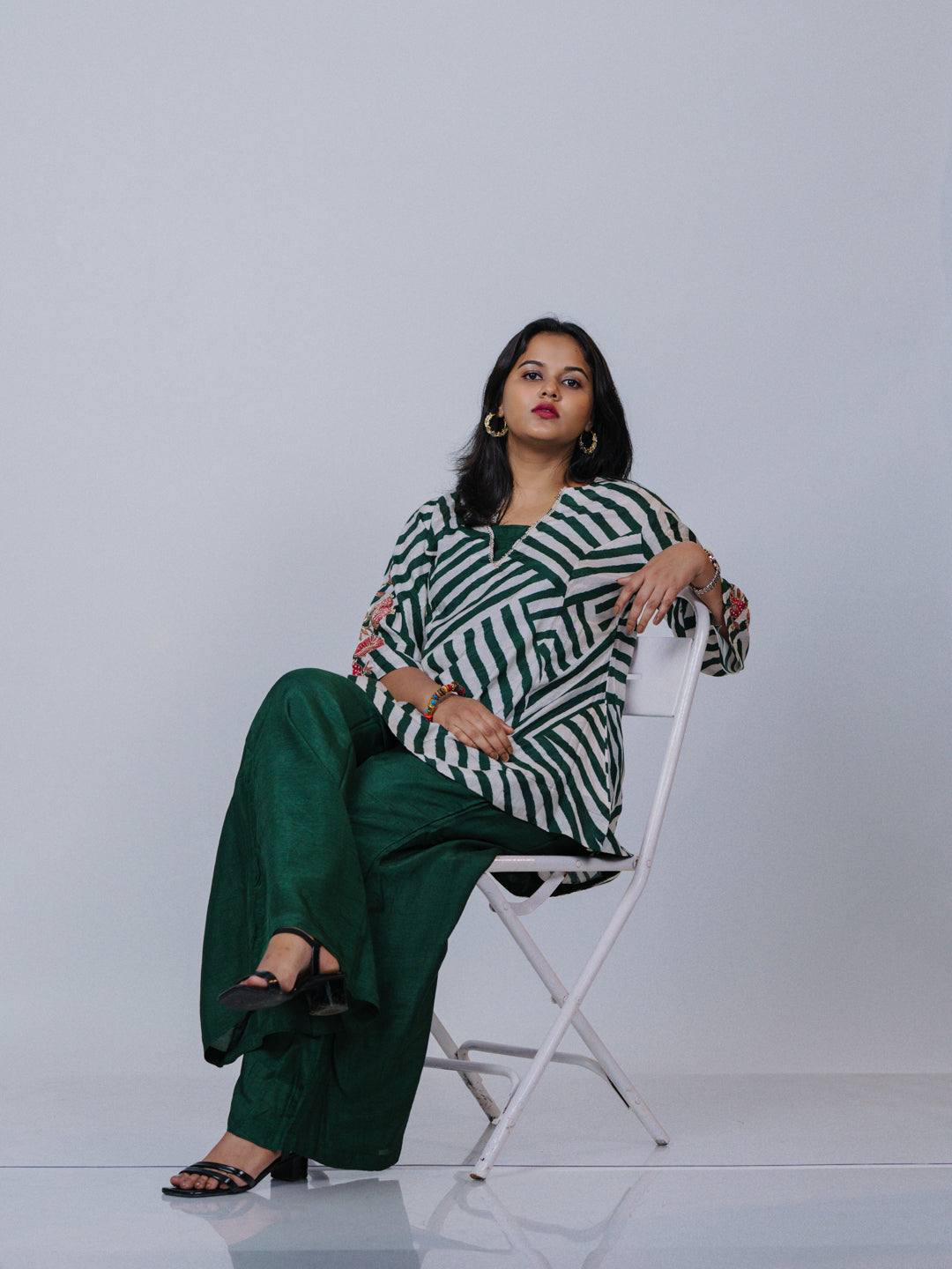 Embroidered Muslin Silk Co-ord Set