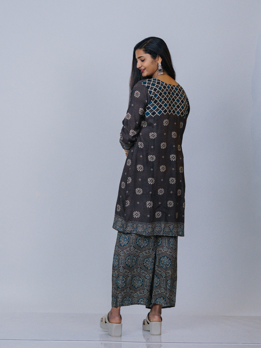 Charcoal Grey Muslin Co-ord Set
