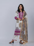 Pure Cotton Printed Flora Lace Detailed Suit Set